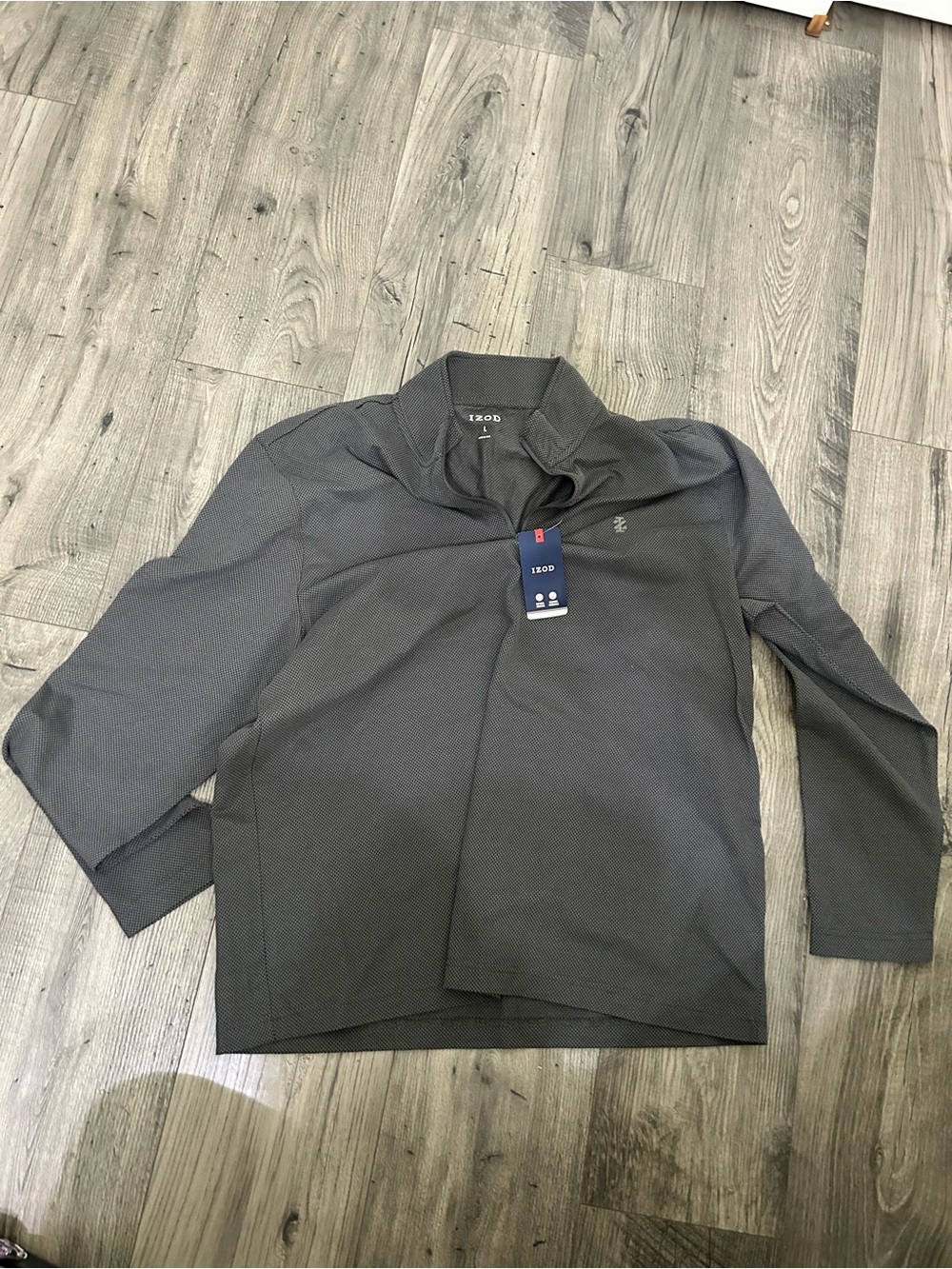 IZOD Men's dark grey Quarter-Zip Pullover Jacket